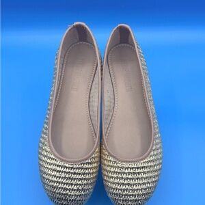 Steve Madden “Merlot” Gold and Beige Women's Flats